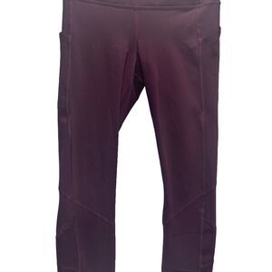 Lululemon Pace Rival Maroon Crop Leggings Size 6